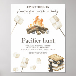 Campfire Babydusche - Schnuller Jagd Poster