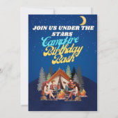 CAMPFIRE BIRTHDAY BASH, CAMPING AUF BERGEN EINLADUNG (Rückseite)