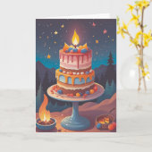 Campfire Birthday Bliss Karte (Gelbe Blume)