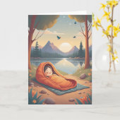 Campfire Birthday Memories Karte (Gelbe Blume)