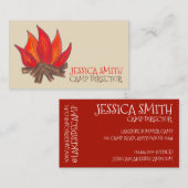 Campfire Camp Berater für Feuerwehr Visitenkarte (Vorne/Hinten)