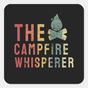 Campfire - Campfire Whisperer Quadratischer Aufkleber