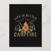 Campfire Camping Design Postkarte (Vorderseite)