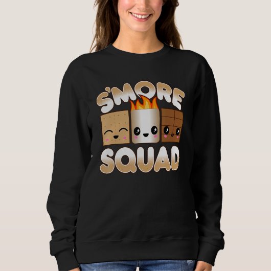 Campfire Camping Outdoor Friends Smore Squad Sweatshirt (Vorderseite)
