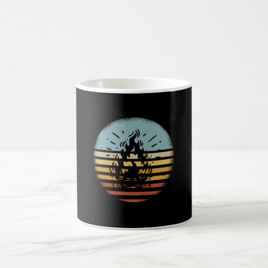 Campfire Camping Retro Kaffeetasse (Mittel)