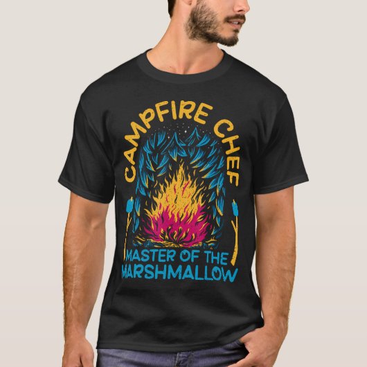 Campfire Chef Master Of The Marshmallow Hiking T-Shirt (Vorderseite)