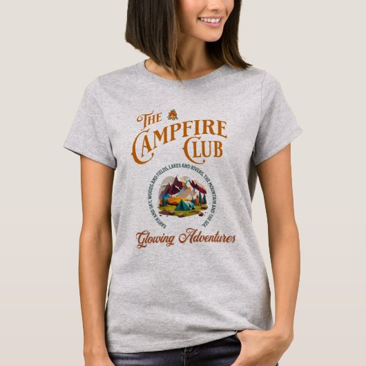 Campfire Club Camping Außenbereich T-Shirt (Vorderseite)