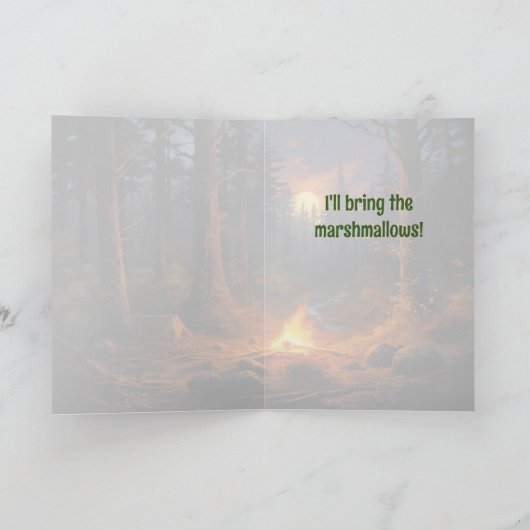 Campfire Confessions Puls Fiktion Grußkarte Dankeskarte (Innenseite)