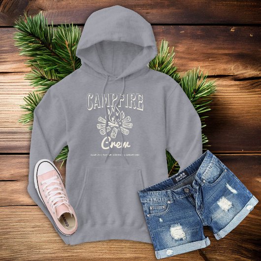 Campfire Crew Bridesmaid Camping Bachelorette Hoodie