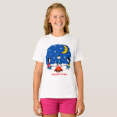 Campfire Crew Kids Crayon Night Scene T-Shirt (Vorne ganz)