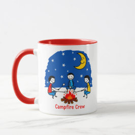 Campfire Crew Kids Crayon Night Scene Tasse
