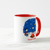 Campfire Crew Kids Crayon Night Scene Tasse (VorderseiteRechts)