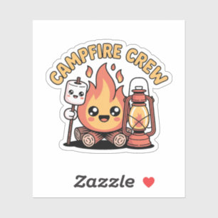 Campfire Crew Süße Camping-Freunde-Abzeichen Aufkleber