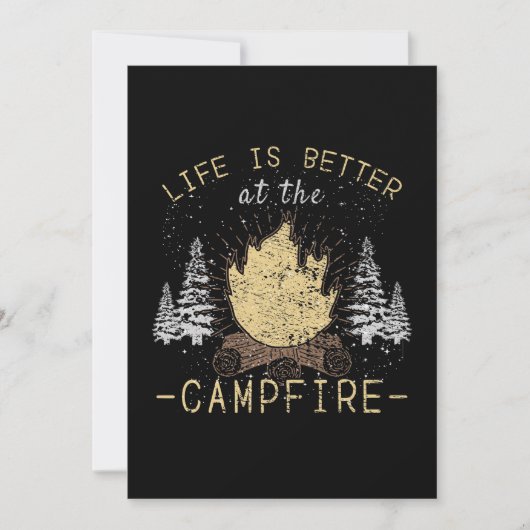 Campfire - Das Leben wird besser durch das Campfeu Einladung (Vorderseite)