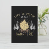 Campfire - Das Leben wird besser durch das Campfeu Einladung (Stehend Vorderseite)