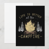 Campfire - Das Leben wird besser durch das Campfeu Einladung (Vorne/Hinten)