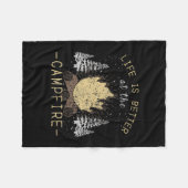 Campfire - Das Leben wird besser durch das Campfeu Fleecedecke (Vorderseite (Horizontal))