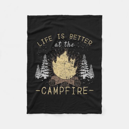 Campfire - Das Leben wird besser durch das Campfeu Fleecedecke (Vorderseite)