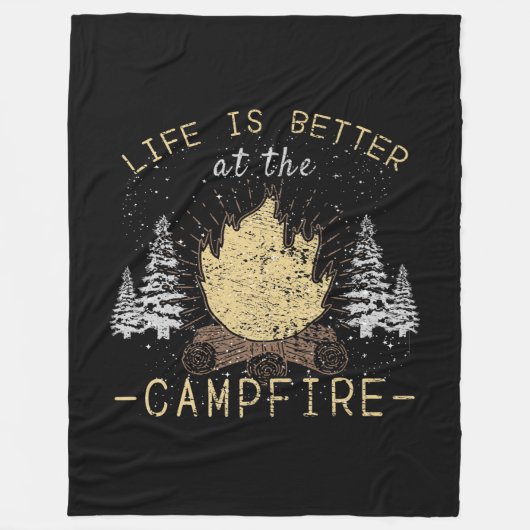 Campfire - Das Leben wird besser durch das Campfeu Fleecedecke (Vorderseite)