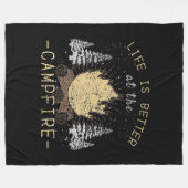 Campfire - Das Leben wird besser durch das Campfeu Fleecedecke (Vorderseite (Horizontal))