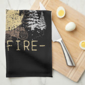 Campfire - Das Leben wird besser durch das Campfeu Geschirrtuch (Viertel Falte)