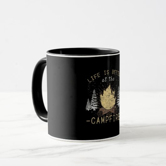 Campfire - Das Leben wird besser durch das Campfeu Tasse (Vorderseite Links)