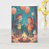 Campfire Daydreams Karte (Gelbe Blume)