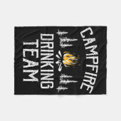 Campfire Drink Team Camping Lovers Camper Fleecedecke (Vorderseite (Horizontal))