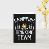 Campfire Drink Team Camping Lovers Camper Karte (Gelbe Blume)