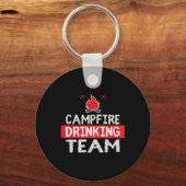 Campfire Drink Team Funny Camping Geschenk Schlüsselanhänger (Vorderseite)