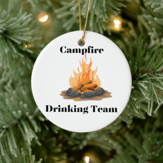 Campfire Drink Team Keramik Ornament (Baum)