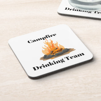 Campfire Drinking Team with a campfire on a  Getränkeuntersetzer