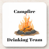 Campfire Drinking Team with a campfire on a  Getränkeuntersetzer (Vorderseite)