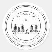 Campfire Edition Abzeichen Pines Fire BOREAL & CO Runder Aufkleber (Vorderseite)