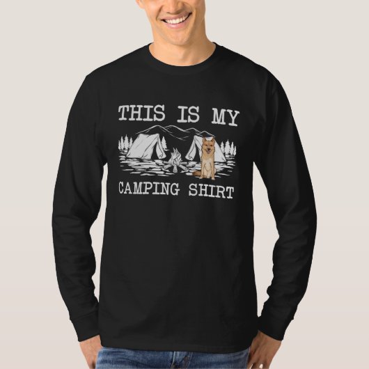 Campfire Finnish Spitz Dog This Is My Camping T-Shirt (Vorderseite)