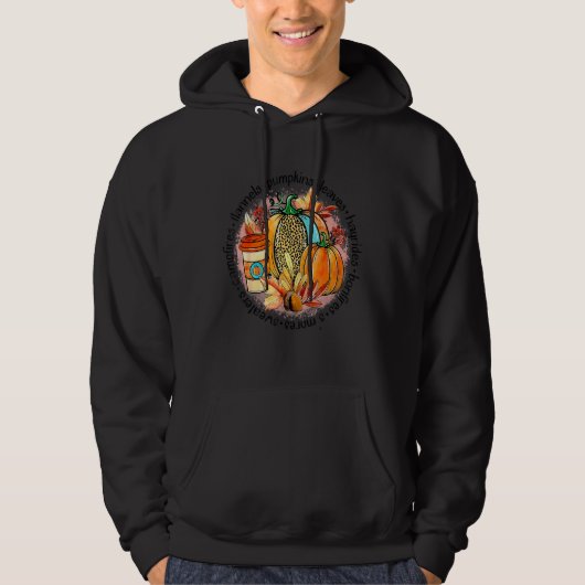 Campfire Flannels Pumpkins Blätter Hayrides Bonfir Hoodie (Vorderseite)