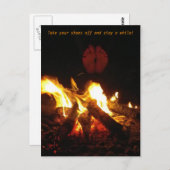 Campfire Footsies Postkarte (Vorne/Hinten)
