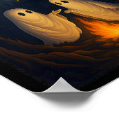 Campfire Ghost Shirt Spuk Forest Bonfire Niedlich Poster (Ecke)