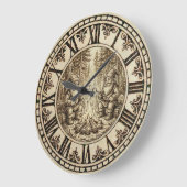 Campfire Gnomes Wall Clock  Große Wanduhr (Winkel)