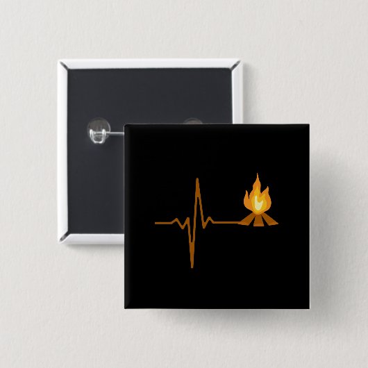 Campfire Heartbeat Camping Button (Vorne & Hinten)