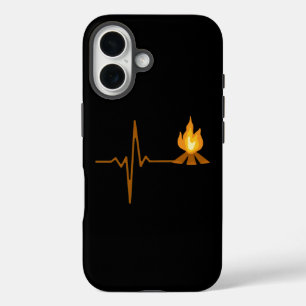 Campfire Heartbeat Camping iPhone 16 Hülle