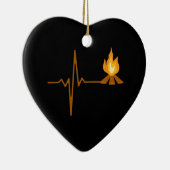 Campfire Heartbeat Camping Keramik Ornament (Rechts)