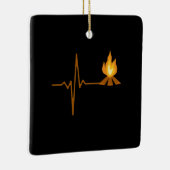 Campfire Heartbeat Camping Keramikornament (Rechts)