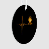 Campfire Heartbeat Camping Ornament (Vorderseite)