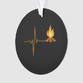 Campfire Heartbeat Camping Ornament (Vorderseite)