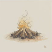 campfire-inspired painting images aufkleber (Vorderseite)