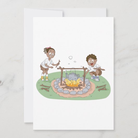 Campfire Kids Einladung (Vorderseite)