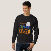 Campfire King Camping Camp Smores Bonfire Vater Hu Sweatshirt (Vorne ganz)