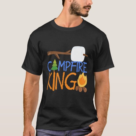 Campfire King Camping Shirt Camp SMores Bonfire Da (Vorderseite)