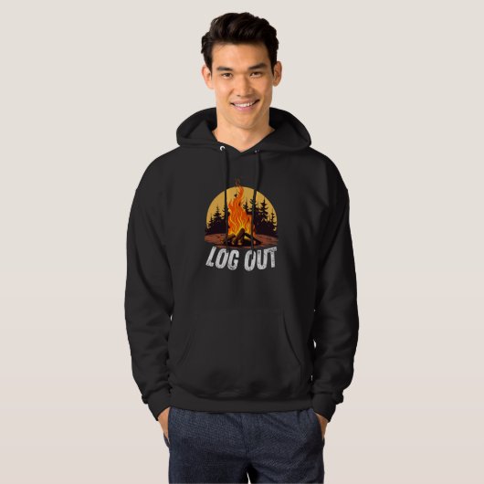 Campfire LOG OUT & Relax! Hoodie (Vorne ganz)